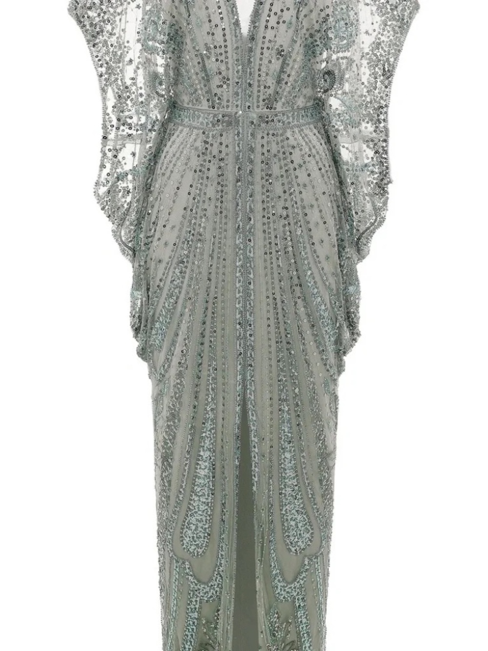 Glamorous Mint Green Sequin Maxi Dress Gatsby - Picture 7 of 8